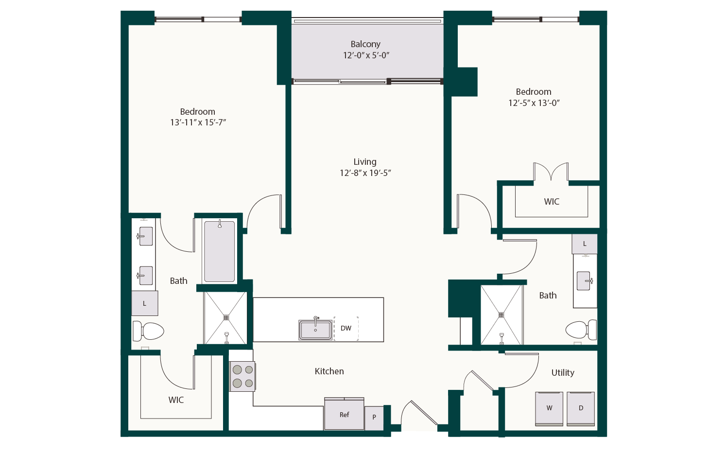 Floor plan layout diagram for B4